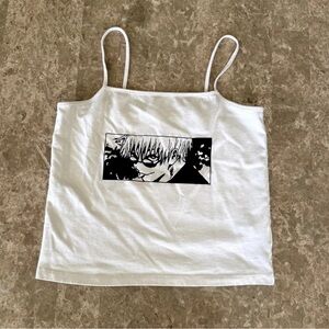 Wild Fable Gojo Anime Graphic Cropped Tank- Youth XL